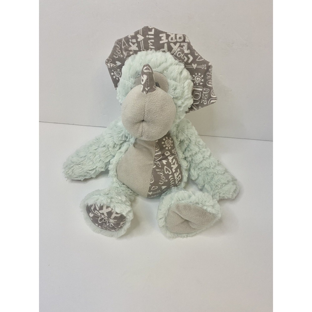 Demdaco Love You Crew Spike Dinosaur 11" Plush Stuffed Animal Mint Green 2019